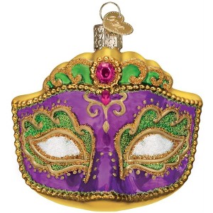 Old World Christmas Glass Blown Ornament, Mardi Gras Mask - 1 of 4