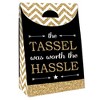 Big Dot of Happiness Tassel Worth The Hassle - Gold - Graduation Gift Favor Bags - Party Goodie Boxes - Set of 12 - 3 of 4
