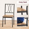 Kitchen Table Set, Dining Table Set for 4, Dining Room Table Set with 4 Wood and Metal Chairs - 3 of 4