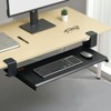 VEVOR Clamp on Keyboard Tray Under Desk, Desk Keyboard Tray Slide out with Sturdy No-drill C Clamp Mount,26.8x11 in Slide-out Computer Drawer,Black - 2 of 4