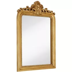 Hamilton Hills 24" x 36" Gold Antique Arched Mirror