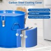 Fryer Grease Bucket 8 Gal Oil Disposal Caddy Steel Fryer Oil Bucket with Rust-Proof Coating Lid Lock Clips Filter Bag Oil Transport Container - 4 of 4