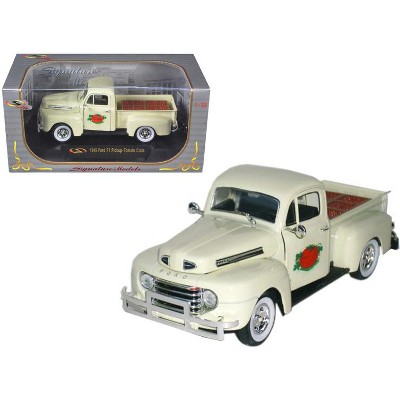 1949 Ford F-1 Delivery Pickup Truck Cream with Tomato Crates 1/32 Diecast Model Car by Signature Models