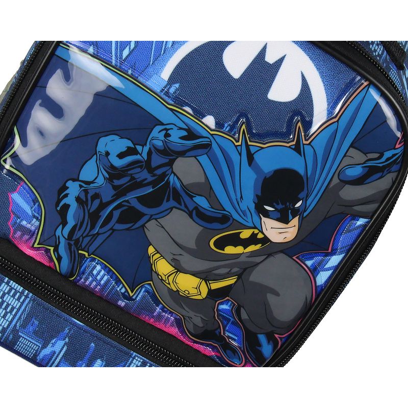 DC Comics The Batman Lunch Box Insulated Dual Compartment Superhero Lunch Bag Black, 3 of 7