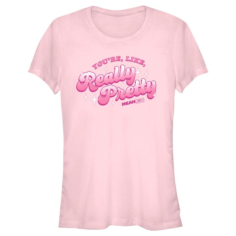 Juniors Womens Mean Girls Valentine's Day You're Like Really Pretty T-Shirt, 1 of 5
