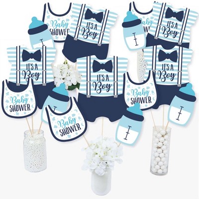 Big Dot of Happiness It's a Boy - Blue Baby Shower Centerpiece Sticks - Table Toppers - Set of 15