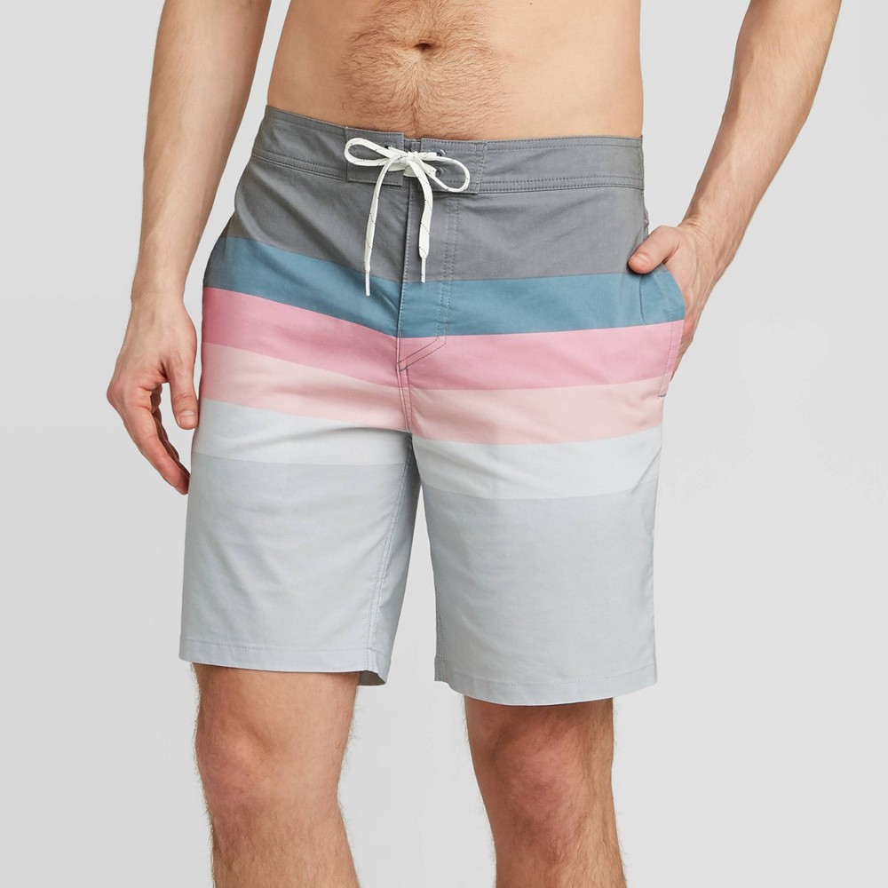 Men's 8 Vector Swim Board Trunks - Goodfellow & Co Gray Dusk 30 was $24.99 now $17.49 (30.0% off)