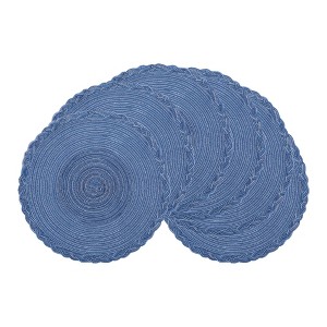 REGALWOVEN Rustic Dining Table Decor Indoor Outdoor Washable Wipe Clean Kitchen Placemats 6 Pcs - 1 of 4