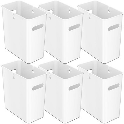 iTouchless SlimGiant Wastebasket 4.2 Gallon White 6-Pack