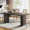 Okak Vintage Wood Large Executive Desk Rectangle Dining Table,Long Modern Kitchen Dinner Table for Dining Room,Breakfast Nook - 2 of 4