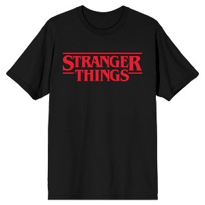Stranger Things Classic Logo Tee – Black Short Sleeve T-Shirt - 1 of 4