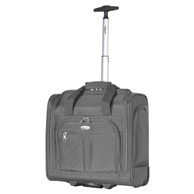 Olympia USA Carry-On Lansing Under the Seat Wheeled Laptop Bag - Heathered Gray