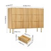 Nasitip Fluted Wood 6-Drawer Dresser, Modern Chest with Gold Handles, Large Bedroom Storage for Clothes, Living Room, Entryway - 3 of 4