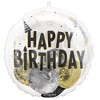 LoonBalloon 20 Inch Black & Gold Large Birthday Balloon with 4 latex balloons- Elegant & Festive - 2 of 3