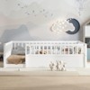 ALEXOUN Floor Bed with Fence & Door - Kids Bed Montessori Frame - Easy Assembly, No Spring Box Needed - for Playroom Bedroom - 2 of 4