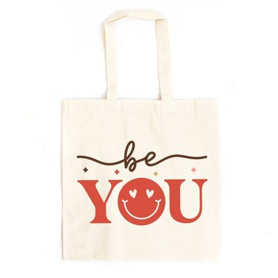 City Creek Prints Be You Canvas Tote Bag - 15x16 - Natural