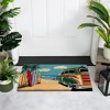 Northlight Retro Car on Beach Rectangular Coir Door Mat 18" x 30" - 3 of 4