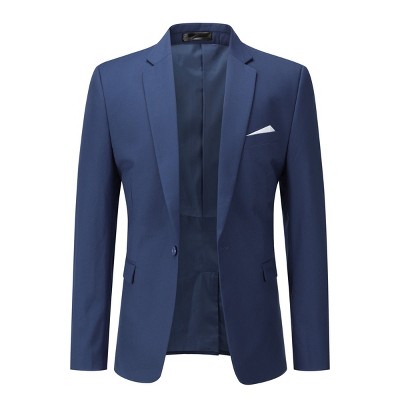 Cloudstyle Men's Suit Jacket One Button Slim Fit Sport Coat Daily Black Blazer