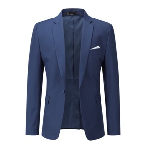 Cloudstyle Men's Suit Jacket One Button Slim Fit Sport Coat Daily Black Blazer - 1 of 4