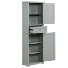 67'' Tall Bathroom Storage Cabinet, Wood Freestanding Storage Cabinet With Drawer, Narrow Cabinet Organizer for Bathroom Kitchen Living Room - 4 of 4