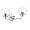 Elegant Lighting Genesis 2 light Chrome and Clear Bath Sconce - 3 of 4
