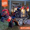Joyfy 10 FT Halloween Inflatable Outdoor Decorations, Carriage with Hellfire Design Inflatable with Build-in LEDs for Halloween Party Yard Decoration - 3 of 4