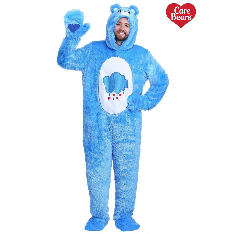 HalloweenCostumes.com Adult Plus Size Care Bears Classic Grumpy Bear Costume., 2 of 4