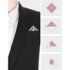 Elerevyo Men's Floral Print Soft Wedding Party Pocket Squares 1 Pcs 11.8"×11.8" - 3 of 4