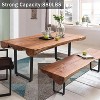 Set of 2 Black Metal Table Legs, Industrial Style Furniture Legs for Dining Tables, Coffee Tables, Durable and Modern Support for Home and Office - 3 of 4