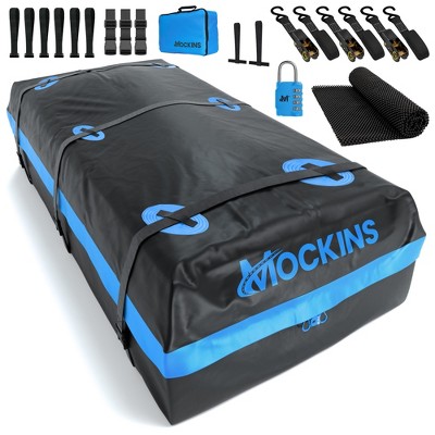 Mockins 35 Cubic Ft Rooftop Cargo Bag - 80"x40"x19"-Blue