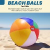 Beach Balls for Kids Bulk, Large 24" Inflatable Beach Ball, Blow Up Beach Ball Rainbow Colored Pool Balls (3 Pack) - 2 of 4