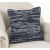 18"x18" Denim Chindi Down Filled Throw Pillow Navy - Saro Lifestyle: Cotton, Zipper Closure, Indoor Decorative Accessory - 3 of 3