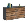 SKRAN Modern 6 Drawer Dresser ,Engineered Wood Double Dresser Organizer ,With Powder-Coated Metal Frame, Minimalist Handles for Living Room ,Nursery - 2 of 4