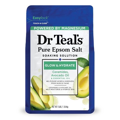Dr Teal's Glow & Hydrate & Essential Oils Pure Epsom Salt Soaking Solution - 3lbs