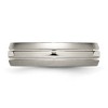 Black Bow Jewelry 6mm Titanium Polished & Satin Grooved Standard Fit Band - 3 of 4