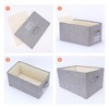 Unique Bargains Fabric Foldable Closet Storage Bins with Handles - 3 of 4