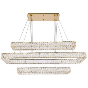 Elegant Lighting Monroe 3 - Light Pendant in  Gold - 1 of 4