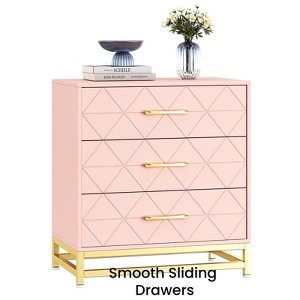 Jojoka 3 Drawer Slim Tall Dresser for Bedroom and Closet, Vertical Storage Chest with Soft-Close Glides and Anti-Tip Kit, Space Saver - 1 of 4