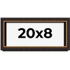PosterPalooza | Panoramic Modern Shadow Box 1" Depth Brown Frame - UV Acrylic, Backing, Hanging Hardware - 2 of 4
