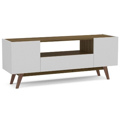 Brooklyn TV Stand for TVs up to 60" White/Walnut - Chique