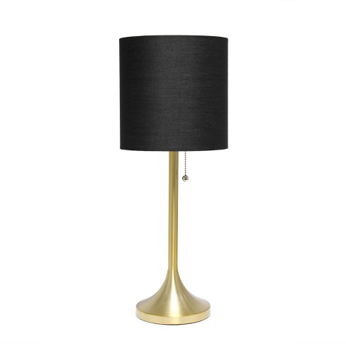 Tapered Desk Lamp with Fabric Drum Shade Black - Simple Designs - image 1 of 4
