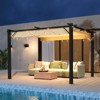 Aoxun 12x16 Patio gazebo – Upgraded Retractable Canopy & Durable Metal Frame for Stylish Outdoor Shade – Deck, Garden, Backyard Use - 2 of 4