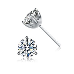 Guili CZ Stud Earrings for Baby/Kids, 4mm–7mm, in Sterling Silver with Polished Silver, Gold & Rose Gold Plating – Elegant Daily Sparkle - 1 of 3