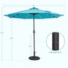 Sonkuki 9ft LED Round Outdoor Patio Market Umbrella w/Aluminum Pole and 8 Sturdy Ribs - 3 of 4