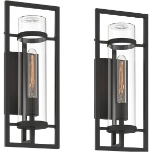 Possini Euro Design Possini Euro Castello 18"H Black Marine Outdoor Wall Light Set of 2 - 1 of 4