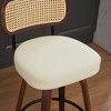 NicBex Counter Height Bar Stools Rattan Bar Chairs Swivel Counter Stools with Cane Back, Upholstered Seat for Kitchen Island, Pub - 2 of 4