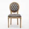 Akoasm Set of 2 Solid Wood Frame Dining Chairs with Nailhead Trim-Gray - 4 of 4