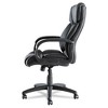 Alera Alera Fraze Series Executive High-Back Swivel/Tilt Bonded Leather Chair, Supports 275 lb, 17.71" to 21.65" Seat Height, Black - 3 of 4