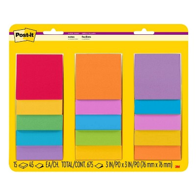 Photo 1 of  2 -------- Post-it 15pk Sticky Notes - Multicolor