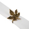 Design Imports Gold Maple Leaf Napkin Ring Set/6 - 3 of 4
